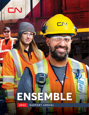 Couverture du Rapport annuel du CN de 2022